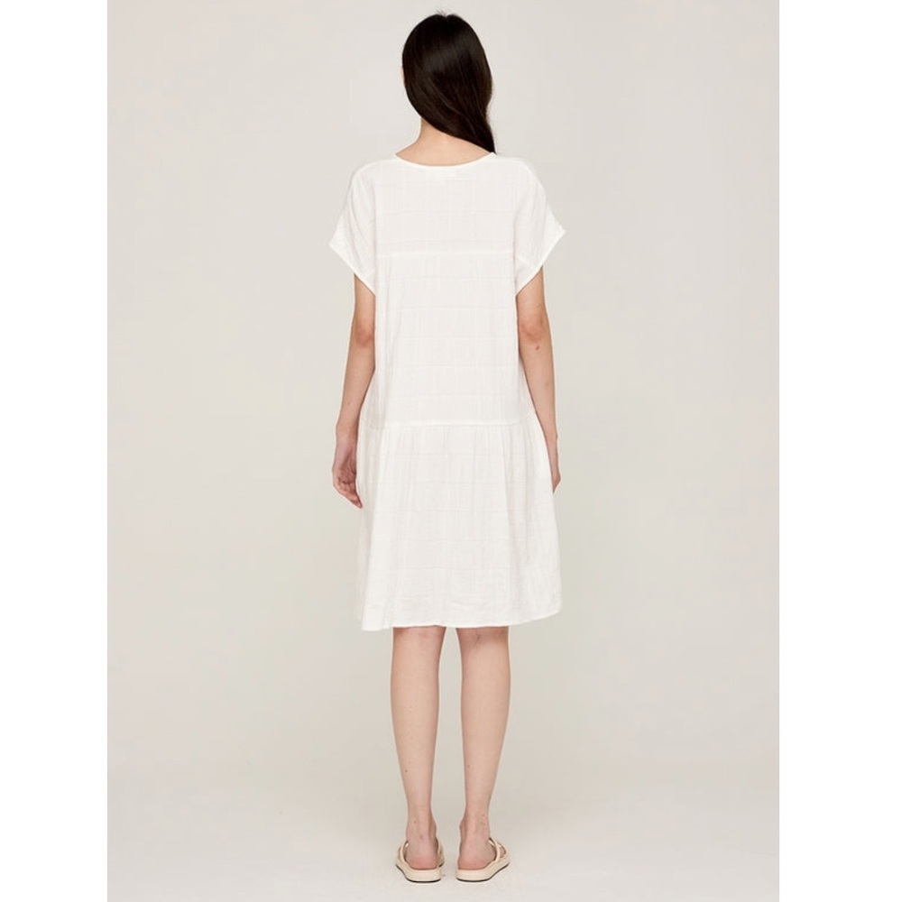 Grade & Gather Loose Boxy Gingham Gauze Dress - Picture 2 of 7